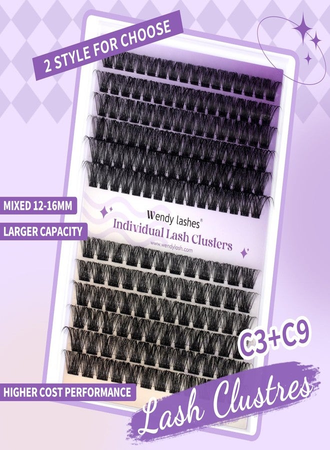 WENDY LASHES Lash Clusters Kit for Using at Home: Ultra-light, DIY, Natural, Fluffy, Wispy, Waterproof, Anime, Manga, Cat Eye, C Curl, 12-16mm, C3+C9, Wendy, FT318 - Image 5